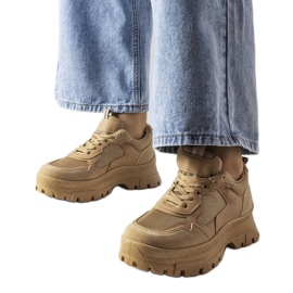 Adidași groși bej închis de la Mikeladze