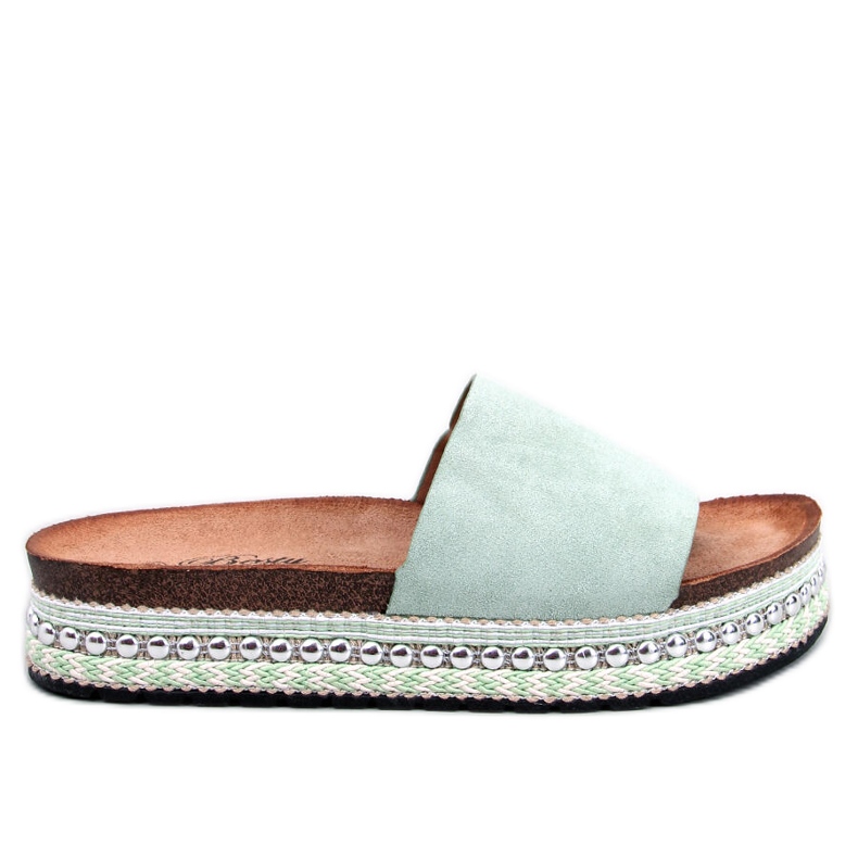 Sandale impodobite Donnie Green verde