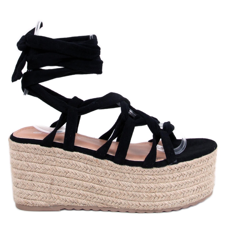 Espadrile cu platformă de la Manon Black negru Espadrile cu platformă de la Manon Black negru