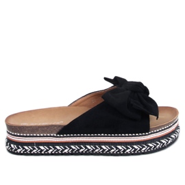 Talpă înaltă Delair Black cu fundă negru