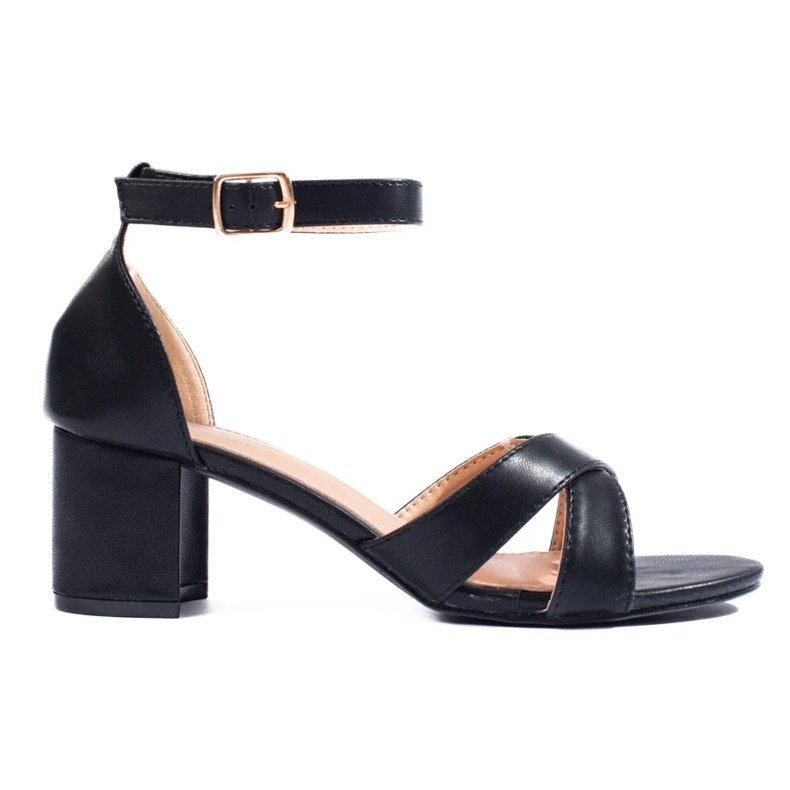 Sandale de damă Shelovet cu toc negru