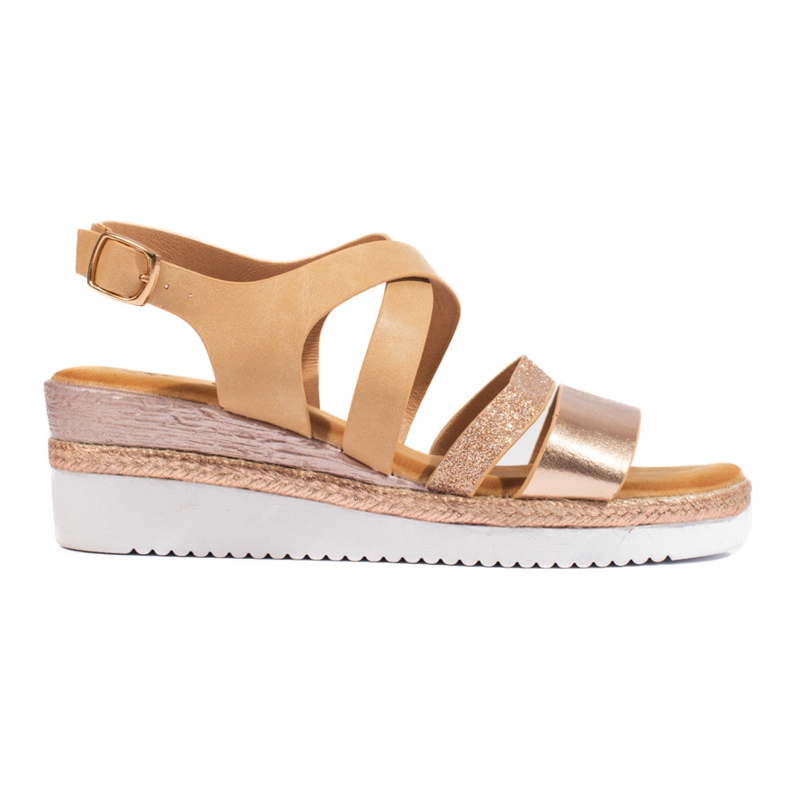 Sandale de damă Shelovet bej cu pană