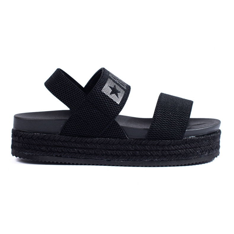 Sandale platforme negre Big Star LL274856 negru Sandale platforme negre Big Star LL274856 negru