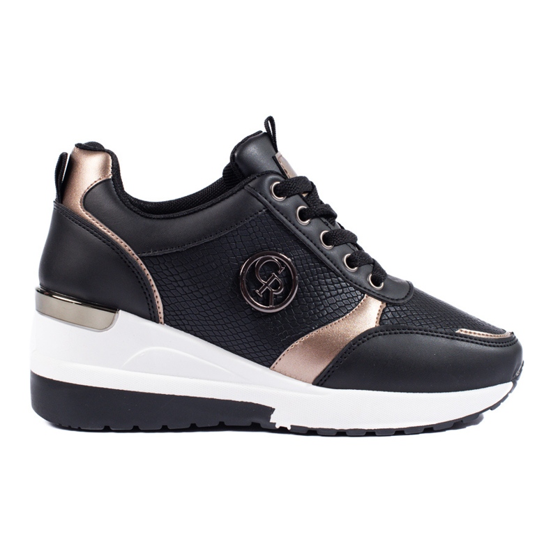 Tenisi de damă Black Shelovet cu pană negru