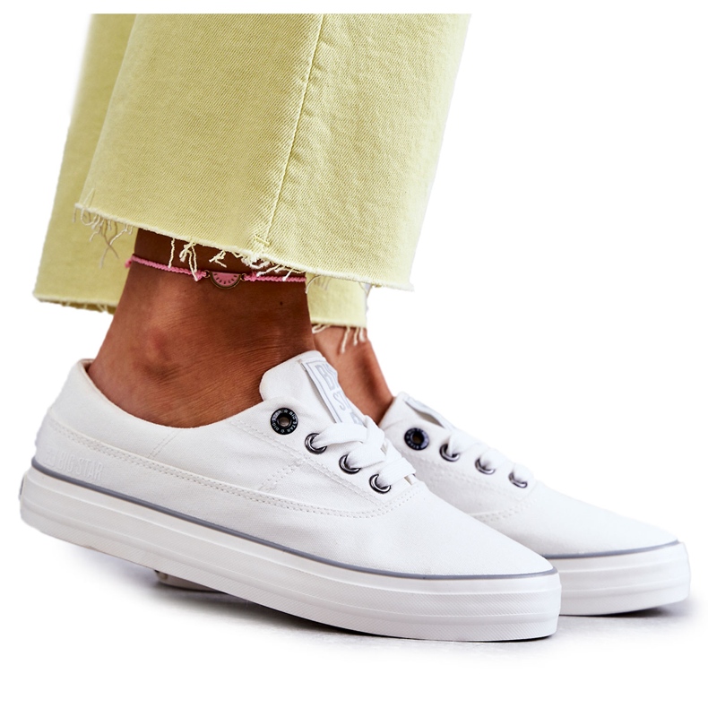 Pantofi de damă din pânză Big Star KK274017 alb