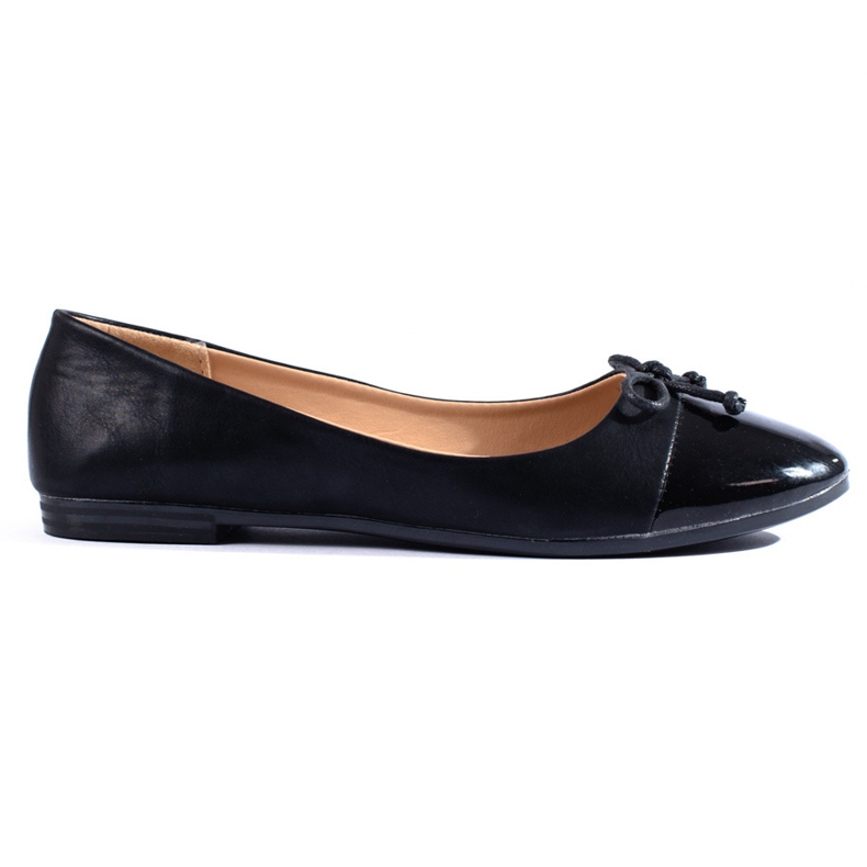 Balerini clasici negri cu fundita Shelovet negru