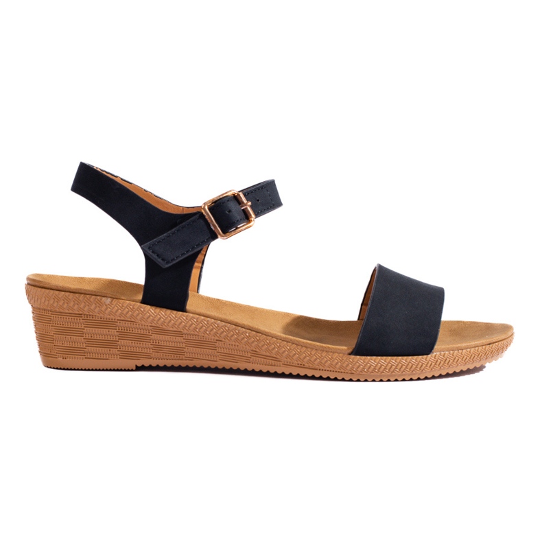 Sandale de dama cu platforma neagra Shelovet negru