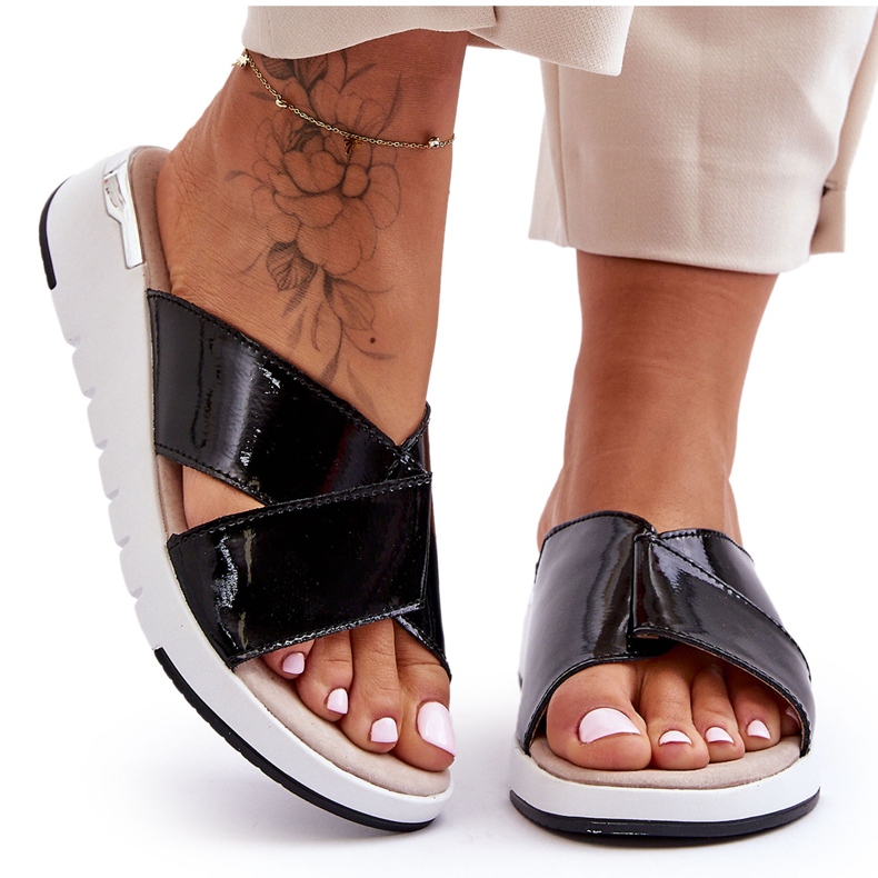 Papuci Lăcuți S.Barski AL22469 Negru