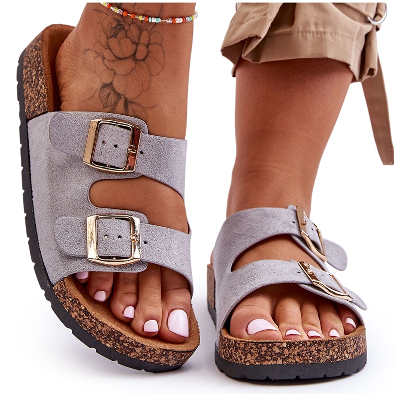 Sandale Cortina gri pentru damă