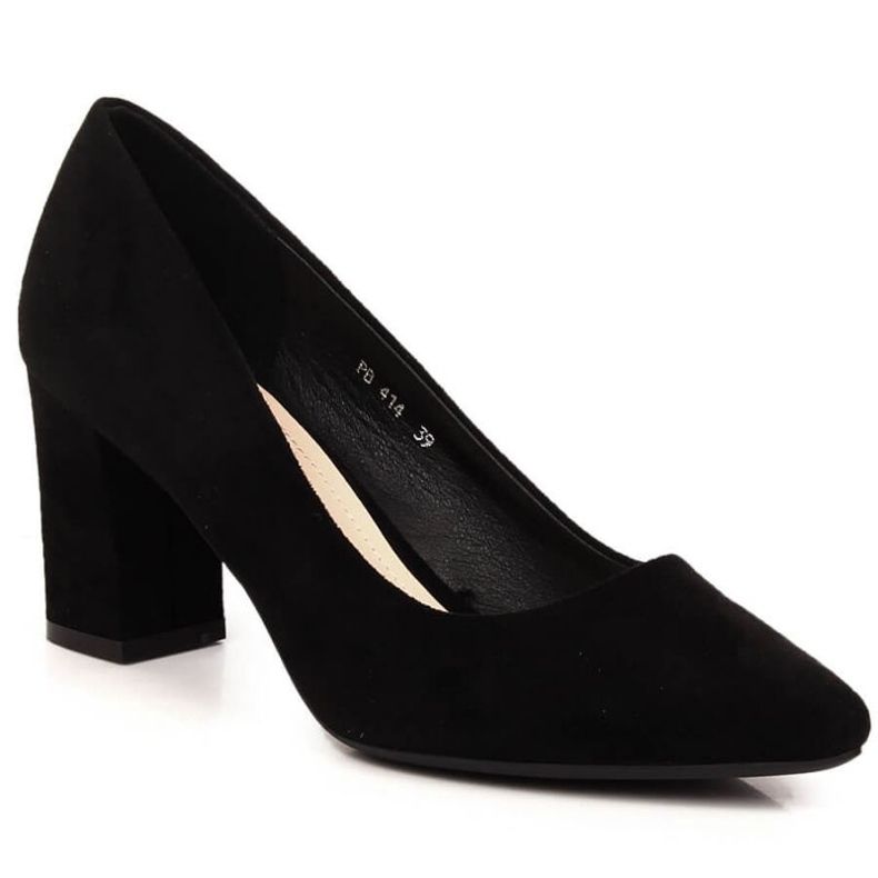 Pompe din piele intoarsa pe stalp Sergio Leone W SK403A negru