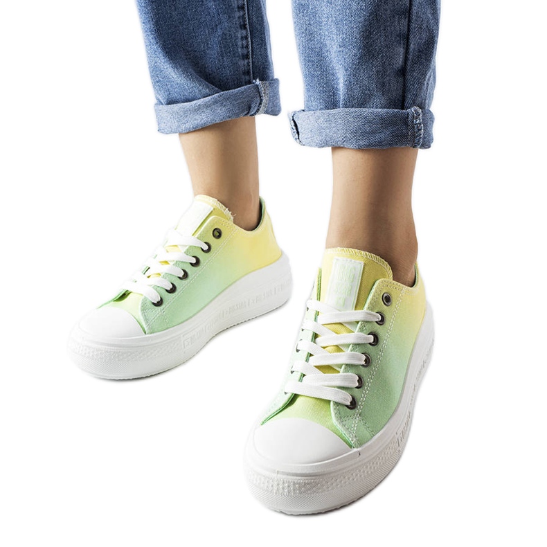 Tenisi Big Star LL274A186 galbeni și verzi