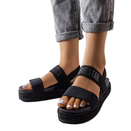 Sandale cu platformă negre de la Big Star LL274856 negru
