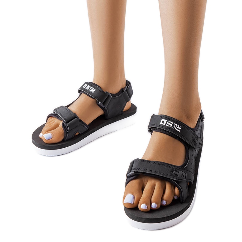 Sandale Big Star din spumă neagră LL274789 negru