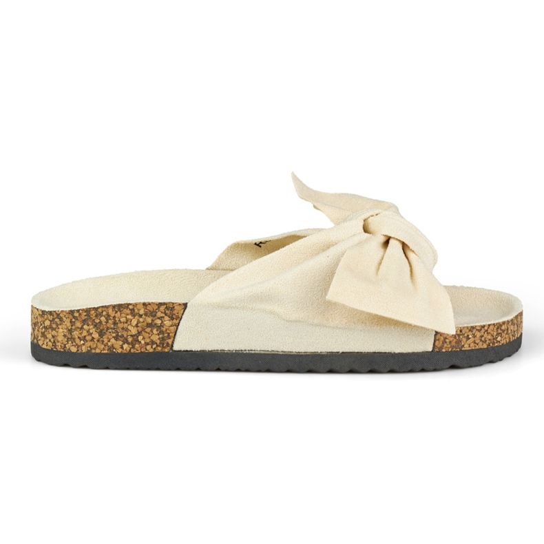 Papuci bej clasici cu fundita