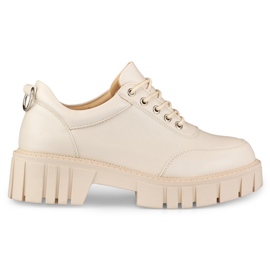 Pantofi bej din piele ecologica Pantofi bej din piele ecologica