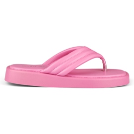 Șlapi de damă pe platforma fucsia roz