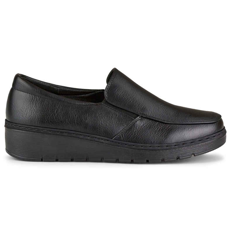 Mocasini confortabili de dama din piele ecologica neagra negru