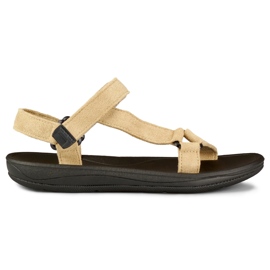 Sandale de dama bej cu velcro Sandale de dama bej cu velcro