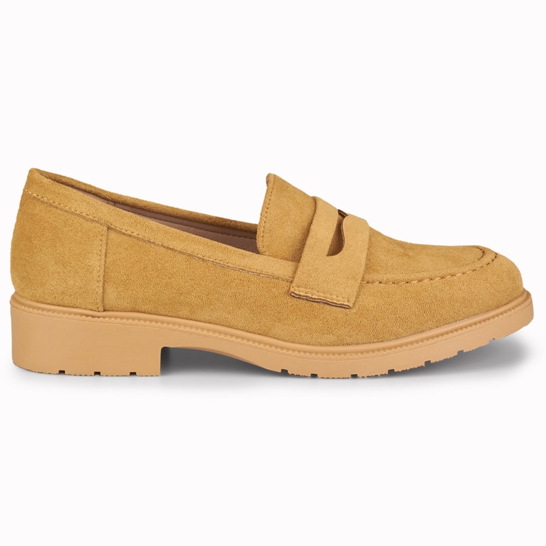 Pantofi dama din piele intoarsa caramel maro