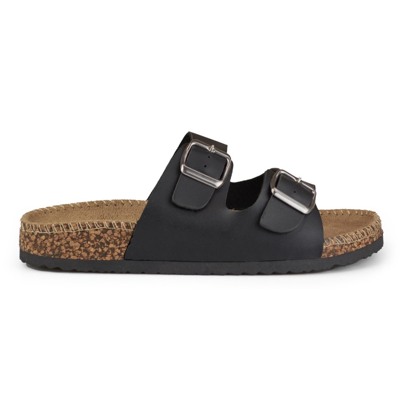 Papuci negri confortabili de dama negru Papuci negri confortabili de dama negru