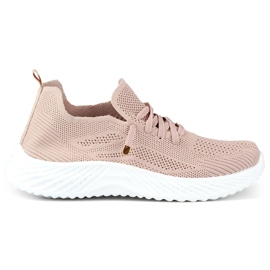 Pantofi sport damă elastici pudrați roz Pantofi sport damă elastici pudrați roz