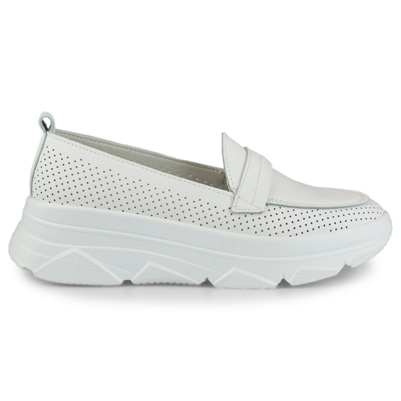 Pantofi confortabili albi ajurati din piele naturala Pantofi confortabili albi ajurati din piele naturala