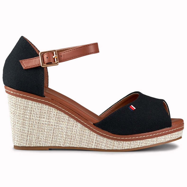 Sandale de damă cu pană negre de la Tomm negru