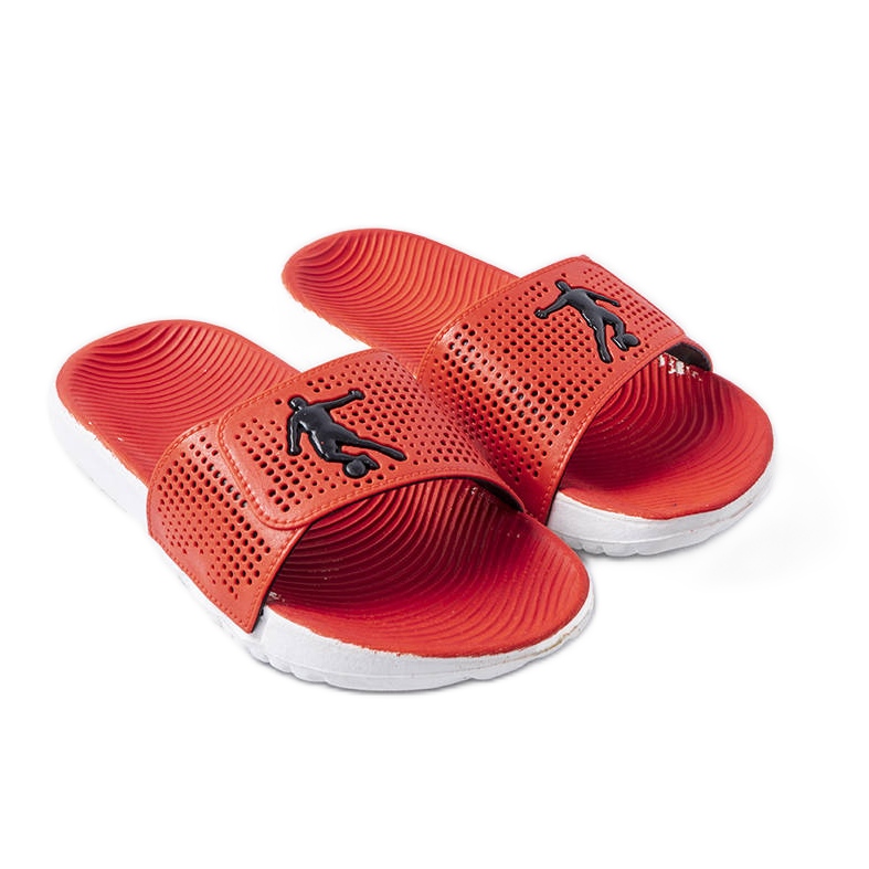 Papuci de cauciuc roșu și alb din Atena