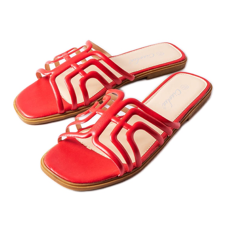 Papuci roșii de damă Gandy roșu