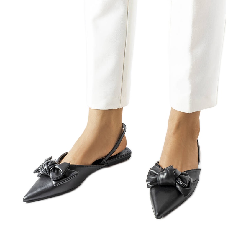 Balerini negri Bonarcado cu toc deschis negru