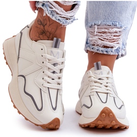 FJ1 Pantofi Sport dama Bej Faro alb