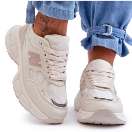 FG2 Pantofi sport cu plasă de damă la modă Bej Veneția