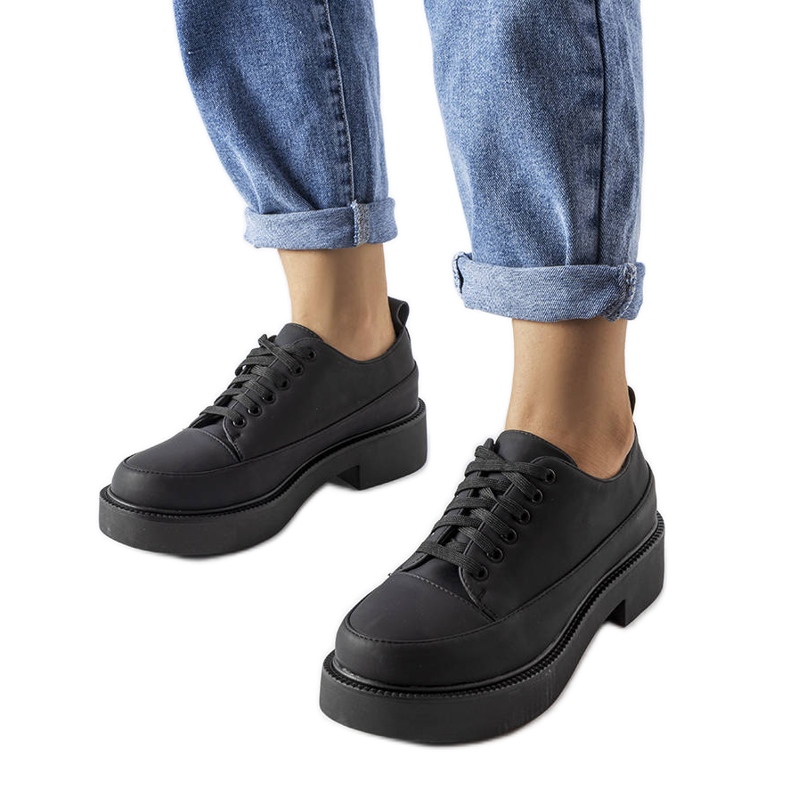 Pantofi plate negri de la Merico negru