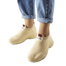 Tenisi slip-on bej de la Greco