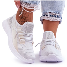 PM1 Pantofi sport slip-on de damă, albi, Hold Me!