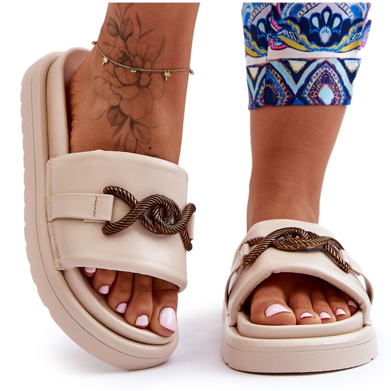 Sandale Damă Cu Verso Bej