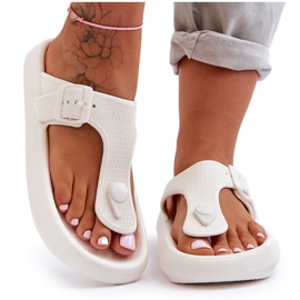 Flip-flops din spumă pentru femei, alb Apollo Flip-flops din spumă pentru femei, alb Apollo