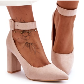 Papuci eleganti din piele intoarsa Bej Gloria Papuci eleganti din piele intoarsa Bej Gloria