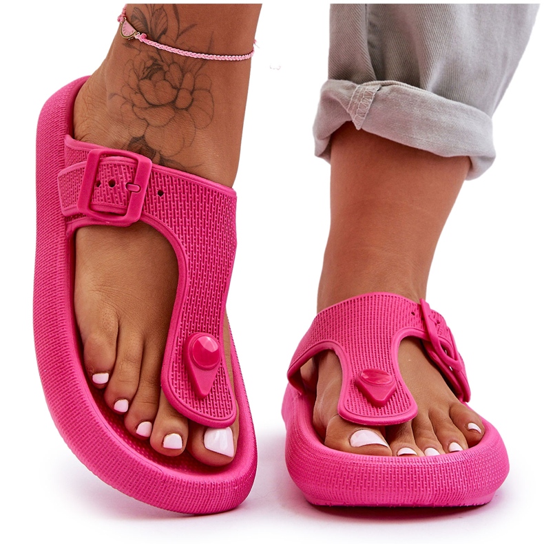 Slapi de damă cu spumă fucsia Apollo roz