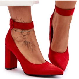 Papuci eleganti din piele intoarsa Red Gloria roșu Papuci eleganti din piele intoarsa Red Gloria roșu