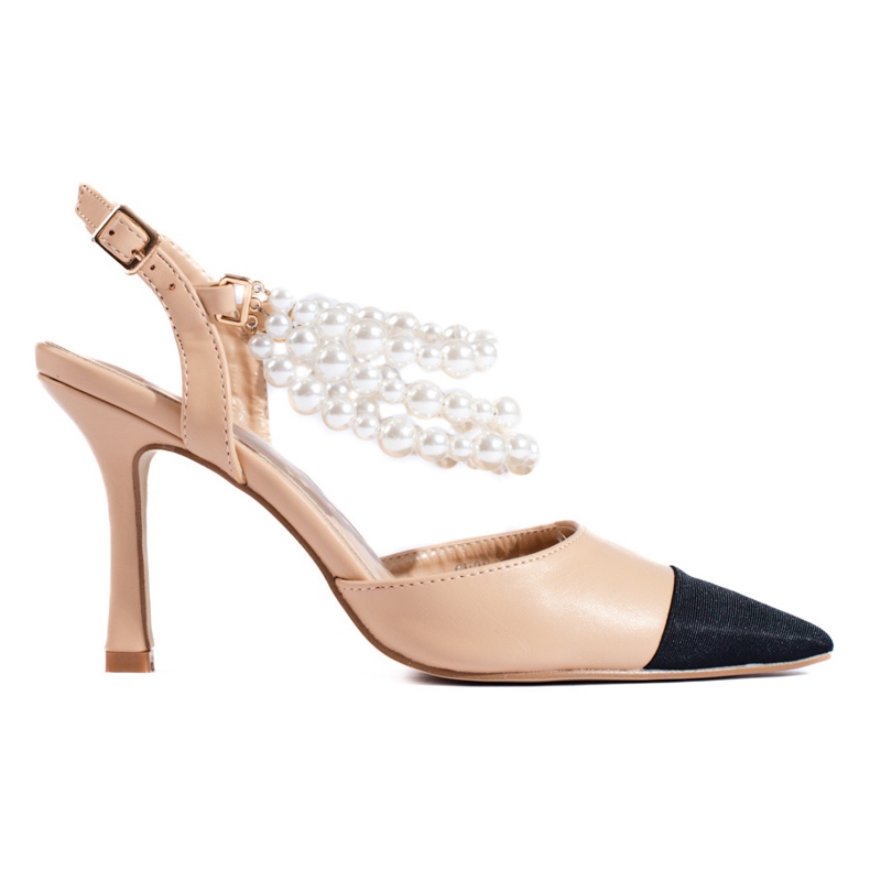 Pompe bej cu vârf negru de la Shelovet