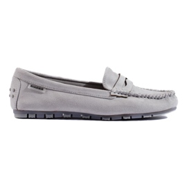 Mocasini gri de piele intoarsa de la Shelovet Mocasini gri de piele intoarsa de la Shelovet
