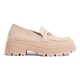 Mocasini de dama de piele intoarsa bej de la Shelovet Mocasini de dama de piele intoarsa bej de la Shelovet