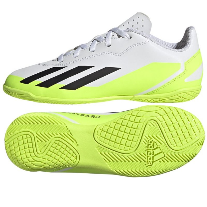 Pantofi de fotbal Adidas X Crazyfast.4 In Jr IE4065 alb alb