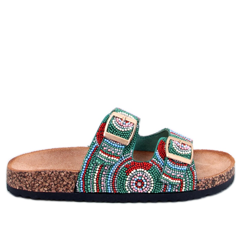 Seastar Papuci de pluta cu margele de la Adaora Green verde Seastar Papuci de pluta cu margele de la Adaora Green verde