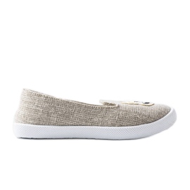 Adidași gri pentru copii cu aplicație Naomi