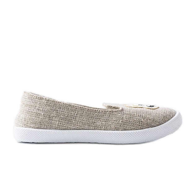 Adidași gri pentru copii cu aplicație Naomi