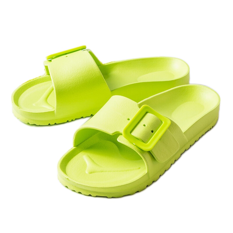 Glisoare de cauciuc verde cu cataramă de la Nelm