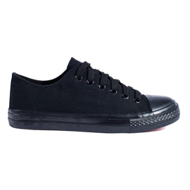Adidași clasici Shelovet negri pentru bărbați negru Adidași clasici Shelovet negri pentru bărbați negru