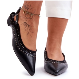 PG1 Balerini din piele cu crampoane Laroshe negru PG1 Balerini din piele cu crampoane Laroshe negru